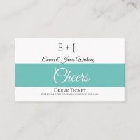 Monogramm Hochzeitsticket