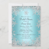 Monogramm Hochzeitstorte Blau Brautparty Einladung (Rückseite)