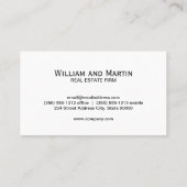 Monogramm | Holding House Visitenkarte (Rückseite)