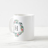 Monogramm Holiday Forest Kaffeetasse (Vorderseite Links)