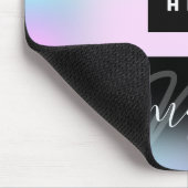 Monogramm Holograph Pink BLUE Mousepad (Ecke)
