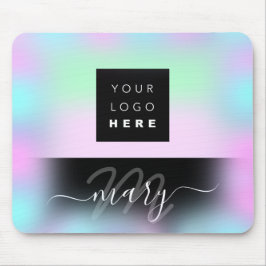 Monogramm Holograph Pink BLUE Mousepad
