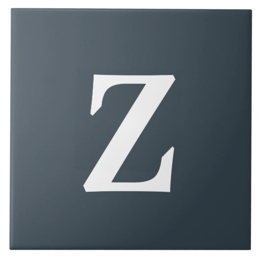 Monogramm Holzkohle Stilvolle Farbkomplementierung Fliese (Vorderseite)