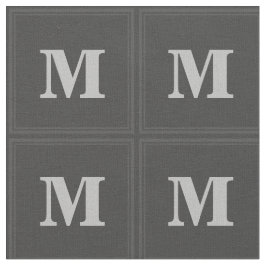 Monogramm-Holzkohlequadrate Stoff