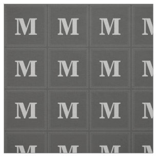 Monogramm-Holzkohlequadrate Stoff