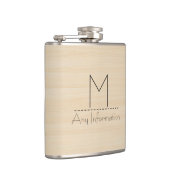 Monogramm Holzkörner Flachmann (Rechts)