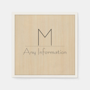 Monogramm Holzkörner Serviette
