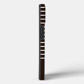 Monogramm horizontale Streifen braun und weiß Case-Mate iPhone Hülle (Rückseite / Rechts)