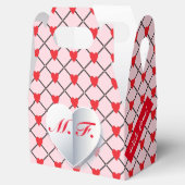 Monogramm Hörmuster "Mit Liebe" Vorzugskästchen Geschenkschachtel (Geöffnet)