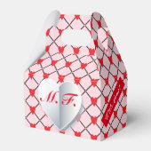 Monogramm Hörmuster "Mit Liebe" Vorzugskästchen Geschenkschachtel (Vorderseite)