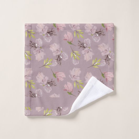 Monogramm Hübsch moderne rustikale Fruchtfarbe Badhandtuch Set (Waschlappen)