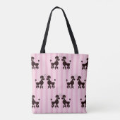 Monogramm Hübsch-rosa-Paddel-Lover Tasche (Rückseite)