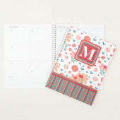 Monogramm Hübsch rosafarbenes Muster Planer (Anzeige)