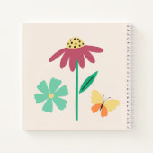 Monogramm hübsche Botanik für Mädchen rosa Notizblock (Rückseite)
