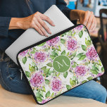 Monogramm Hübsche Lila grüne Farbe Laptopschutzhülle<br><div class="desc">Monogram Hübsch Green Watercolor Floral Laptop Sleeve verfügt über ein modernes,  hübsches lila und grünes Aquarellblumenmuster mit personalisiertem Monogramm in der Mitte. Personalisieren Sie diese,  indem Sie den Text in dem dafür vorgesehenen Textfeld bearbeiten. Entworfen von ©Evco Studio www.zazzle.com/store/evcostudio</div>