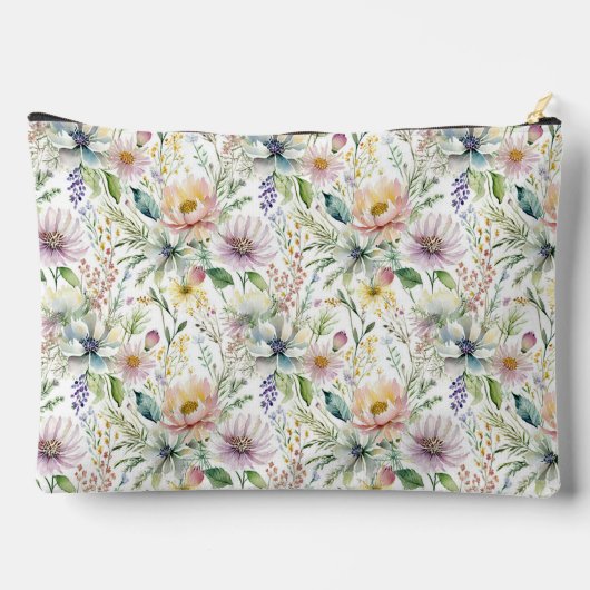 Monogramm hübsche Pastellfarben Zubehörtasche (Rückseite)