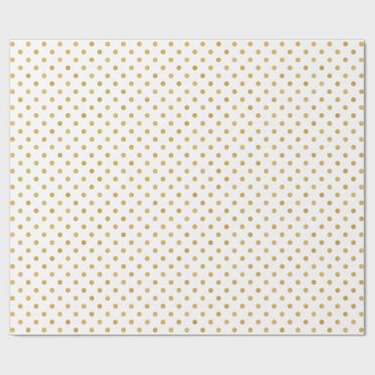 Monogramm hübsche Pollenmuster aus Gold und Weiß Geschenkpapier (Flach)