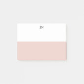 Monogramm hübsche Röte Pink Weiß Farbfeld Post-it Klebezettel (Vorderseite)