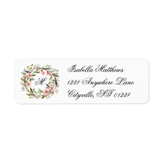 Monogramm Hübsche Twig-Wildblume (Vorne)