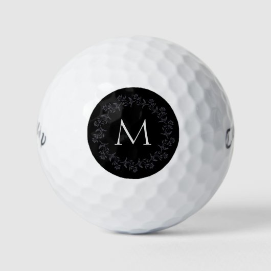 Monogramm Hübsches Blumenkraut Golfball (Vorderseite)