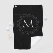 Monogramm Hübsches Blumenkraut Golfhandtuch (Insitu)
