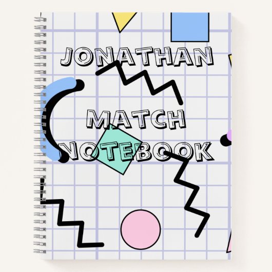 Monogramm hübsches passendes Thema Cute Grafik für Notizblock (Vorderseite)