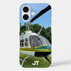 Monogramm-Hubschrauber-Foto, coole und stilvolle L iPhone 16 Hülle