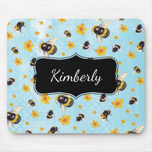 Monogramm-Hummel Mousepad (Vorne)