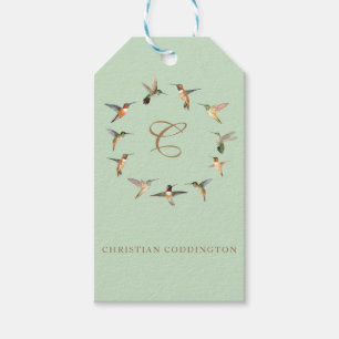 Monogramm Hummingbird Geschenkanhänger