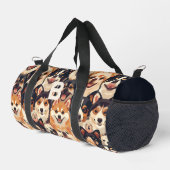 Monogramm, Hundetiermuster Duffle Bag (Rechte Ecke)