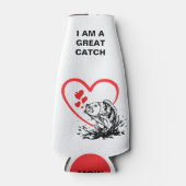 Monogramm I BIN EINE GROSSE FANGLiebe Flaschenkühler (Vorderseite)