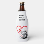 Monogramm I BIN EINE GROSSE FANGLiebe Flaschenkühler (Flaschenvorderseite)