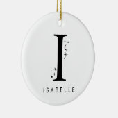 Monogramm I Celestie Name Keramik Ornament (Rechts)
