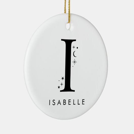 Monogramm I Celestie Name Keramik Ornament (Rechts)