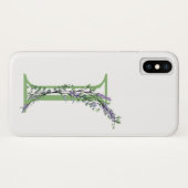 Monogramm I Lavendel Eucalyptus Case-Mate iPhone Hülle (Rückseite (Horizontal))