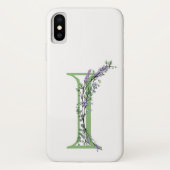 Monogramm I Lavendel Eucalyptus Case-Mate iPhone Hülle (Rückseite)