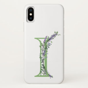 Monogramm I Lavendel Eucalyptus Case-Mate iPhone Hülle