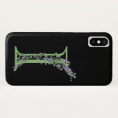 Monogramm I Lavendel Eucalyptus Case-Mate iPhone Hülle (Rückseite (Horizontal))
