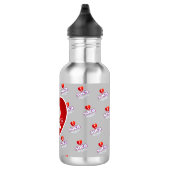MONOGRAMM I LIEBE SOCA auf GRAU Edelstahlflasche (Rechts)