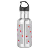 MONOGRAMM I LIEBE SOCA auf GRAU Edelstahlflasche (Rückseite)