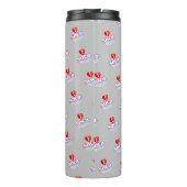 MONOGRAMM I  LIEBE SOCA auf GRAU Thermosbecher (Rückseite)