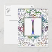 Monogramm I Postkarte (Vorne/Hinten)