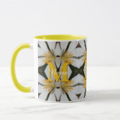 Monogramm Ihr Initial Name Florale Personalisierte Tasse (Links)