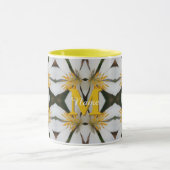 Monogramm Ihr Initial Name Florale Personalisierte Tasse (Zentrum)
