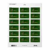 Monogramm Ihr Name Anfangsbuchstaben Adressaufkleber (Vorne)