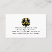 Monogramm Ihr Name Chauffeur Visitenkarte (Rückseite)