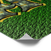 Monogramm Ihr Name Initial A Daisies Poster (Ecke)