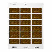 Monogramm Ihr Name Initial A Gold Peony Label Adressaufkleber (Vorne)