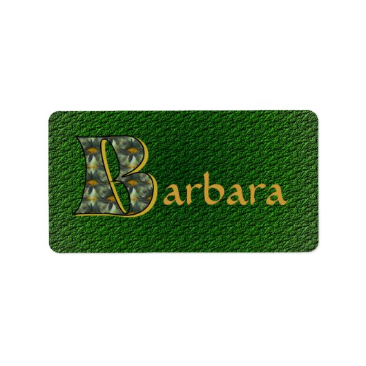 Monogramm Ihr Name Initial-B-Daisienetikett Adressaufkleber (Vorne)