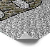 Monogramm Ihr Name Initial B Hydrangea Poster (Ecke)